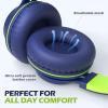 imageAILIHEN C8 Girls Headphones OnEar Headphones Wired with Microphone and Volume Control Foldable Corded Stereo 35mm Headset for Girls School Chromebook Laptop Computer PC Tablets Travel Rose GoldBlue Green