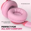 imageAILIHEN C8 Girls Headphones OnEar Headphones Wired with Microphone and Volume Control Foldable Corded Stereo 35mm Headset for Girls School Chromebook Laptop Computer PC Tablets Travel Rose GoldPink