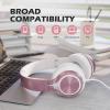 imageAILIHEN C8 Girls Headphones OnEar Headphones Wired with Microphone and Volume Control Foldable Corded Stereo 35mm Headset for Girls School Chromebook Laptop Computer PC Tablets Travel Rose GoldRose Gold