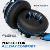 imageAILIHEN C8 Girls Headphones OnEar Headphones Wired with Microphone and Volume Control Foldable Corded Stereo 35mm Headset for Girls School Chromebook Laptop Computer PC Tablets Travel Rose GoldBlack  Blue