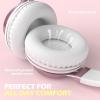imageAILIHEN C8 Girls Headphones OnEar Headphones Wired with Microphone and Volume Control Foldable Corded Stereo 35mm Headset for Girls School Chromebook Laptop Computer PC Tablets Travel Rose GoldRose Gold