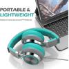 imageAILIHEN C8 Kids Headphones Wired USB C USBC Headphones with Microphone ampamp Volume Control Foldable Stereo Sound TangleFree Type C Cord Compatible with Cellphone Laptop PC Computer Grey MintGrey Mint