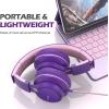 imageAILIHEN C8 USBC Headphones Wired  OnEar Corded Headset with Microphone ampamp Volume Control Foldable Stereo Sound TangleFree Type C Cord Compatible with Cellphone Laptop PC Computer Purple Pink