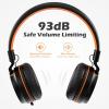 imageAILIHEN Kids Headphones I35 OnEar Headphones for School Safe Volume 93dB HD Mic Stereo Headphone for Kid Girls Boys Foldable 35mm Wired for Chromebook Laptop Computer Tablet BlueBlack