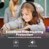 imageAILIHEN Kids Headphones I35 OnEar Headphones for School Safe Volume 93dB HD Mic Stereo Headphone for Kid Girls Boys Foldable 35mm Wired for Chromebook Laptop Computer Tablet BlueBlack