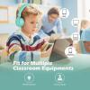 imageAILIHEN Kids Headphones I35 OnEar Headphones for School Safe Volume 93dB HD Mic Stereo Headphone for Kid Girls Boys Foldable 35mm Wired for Chromebook Laptop Computer Tablet BlueBlue
