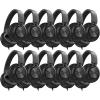 imageAILIHEN Kids Headphones Wired for School Bulk 6 Pack Headsets with Microphone for K12th Grade Classroom Students Teens 35mm Jack for Chromebook Computer Laptop BlackBlack