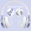 imageAILIHEN Kids Headphones for School Boys Headphones with Microphone for Chromebook Laptop Computer Smartphone 35mm Foldable Lightweight Headset for Teen Teenager VioletViolet