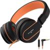 imageAILIHEN Kids Headphones I35 OnEar Headphones for School Safe Volume 93dB HD Mic Stereo Headphone for Kid Girls Boys Foldable 35mm Wired for Chromebook Laptop Computer Tablet BlueBlack