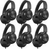 imageAILIHEN Kids Headphones Wired for School Bulk 6 Pack Headsets with Microphone for K12th Grade Classroom Students Teens 35mm Jack for Chromebook Computer Laptop BlackBlack