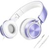 imageAILIHEN Kids Headphones for School Boys Headphones with Microphone for Chromebook Laptop Computer Smartphone 35mm Foldable Lightweight Headset for Teen Teenager VioletViolet