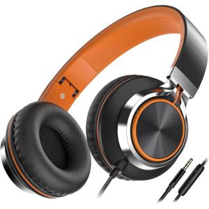 imageAILIHEN C8 Girls Headphones OnEar Headphones Wired with Microphone and Volume Control Foldable Corded Stereo 35mm Headset for Girls School Chromebook Laptop Computer PC Tablets Travel Rose GoldBlack